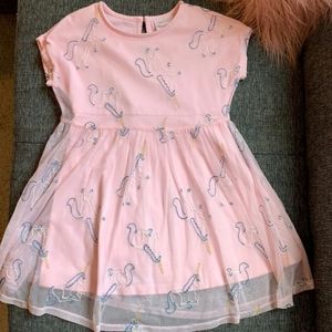 EUC Hanna Andersson Pink Tulle Unicorn Dress